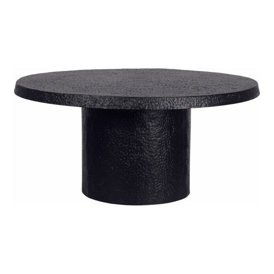 Aulo Aluminum Black Round Coffee Table