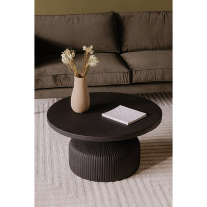 Yoli Aluminum Black Round Coffee Table