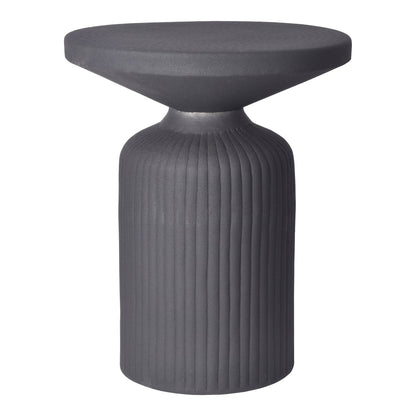 Yoli Aluminum Black Round Side Table