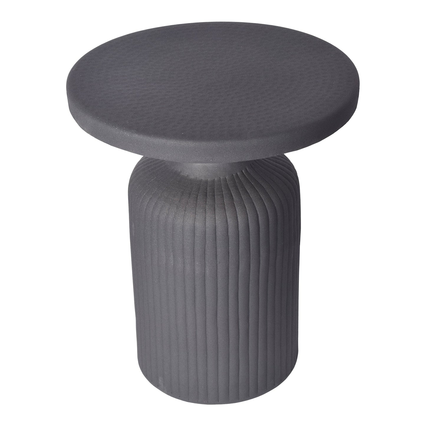 Yoli Aluminum Black Round Side Table