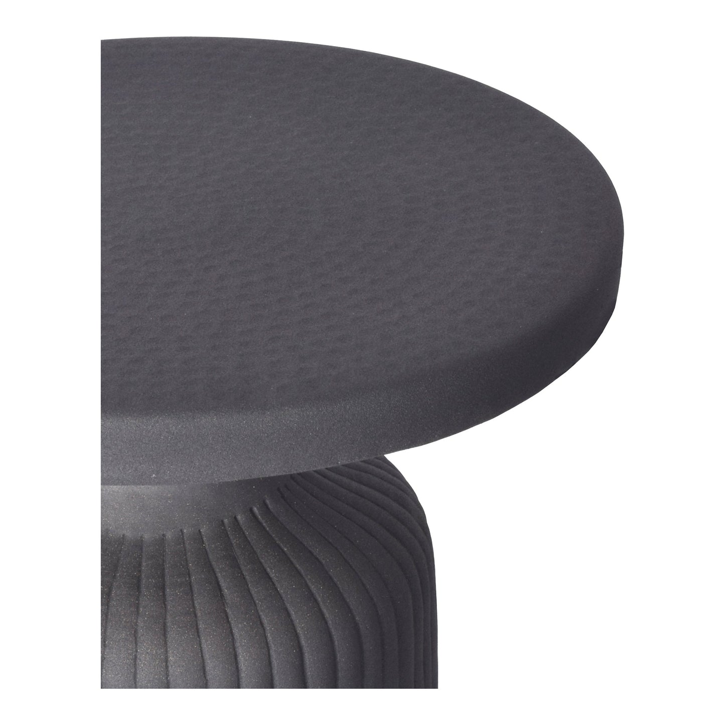 Yoli Aluminum Black Round Side Table