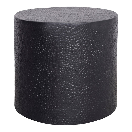 Aulo Aluminum Black Round Side Table