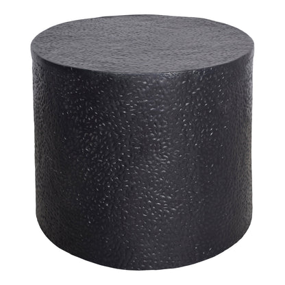 Aulo Aluminum Black Round Side Table