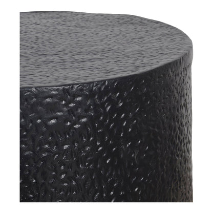 Aulo Aluminum Black Round Side Table