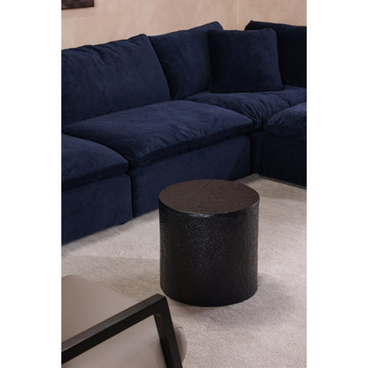 Aulo Aluminum Black Round Side Table