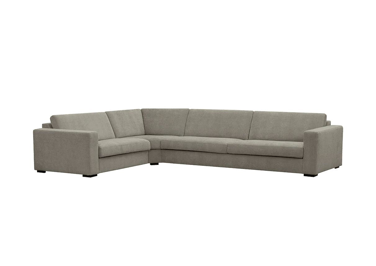 LOOMLAN Custom Upholstery Field Loose Seat Fabric & Leather Modular Sofa