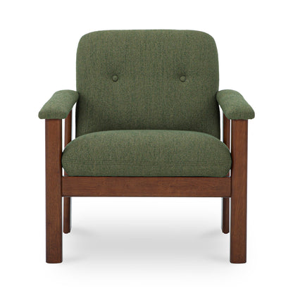 Parker Performance Fabric Wood Frame Lounge Armchair