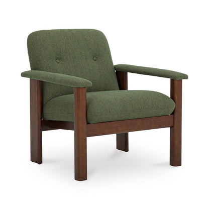 Parker Performance Fabric Wood Frame Lounge Armchair