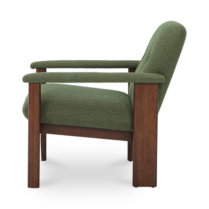 Parker Performance Fabric Wood Frame Lounge Armchair