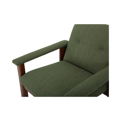 Parker Performance Fabric Wood Frame Lounge Armchair