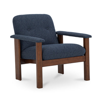 Parker Performance Fabric Wood Frame Lounge Armchair