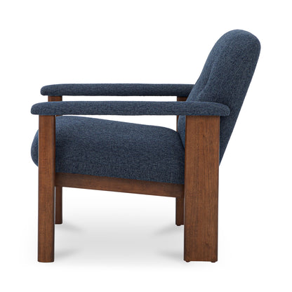 Parker Performance Fabric Wood Frame Lounge Armchair