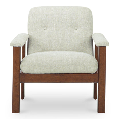 Parker Performance Fabric Wood Frame Lounge Armchair