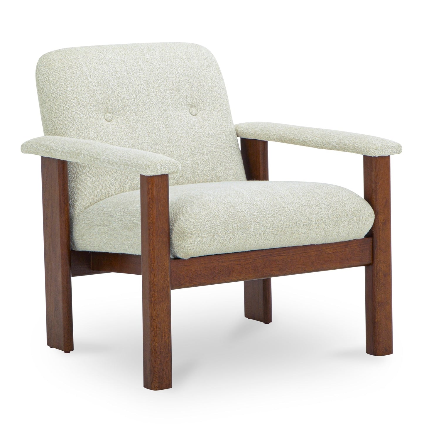 Parker Performance Fabric Wood Frame Lounge Armchair