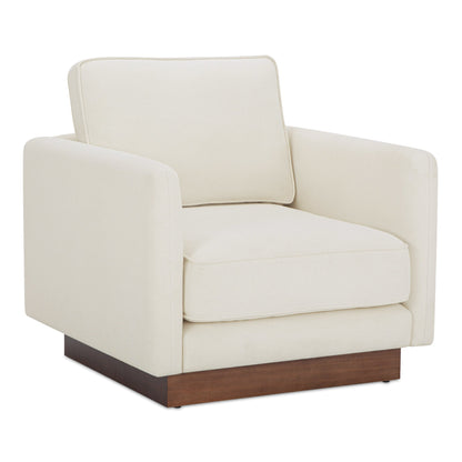 Vernon Walnut Tone Veneer Base Accent Chair