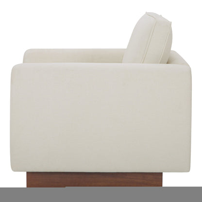 Vernon Walnut Tone Veneer Base Accent Chair