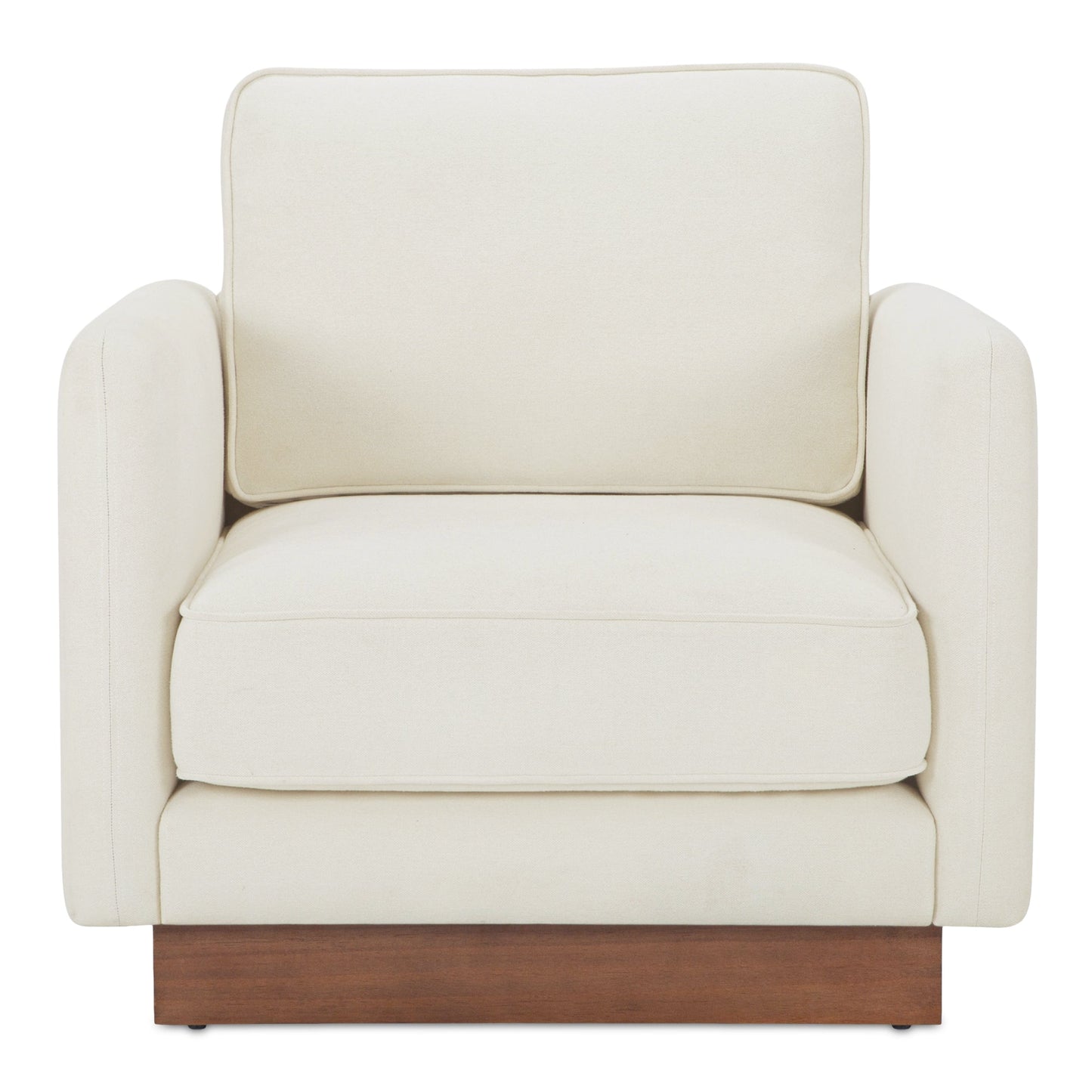 Vernon Walnut Tone Veneer Base Accent Chair