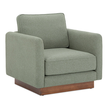 Vernon Walnut Tone Veneer Base Accent Chair