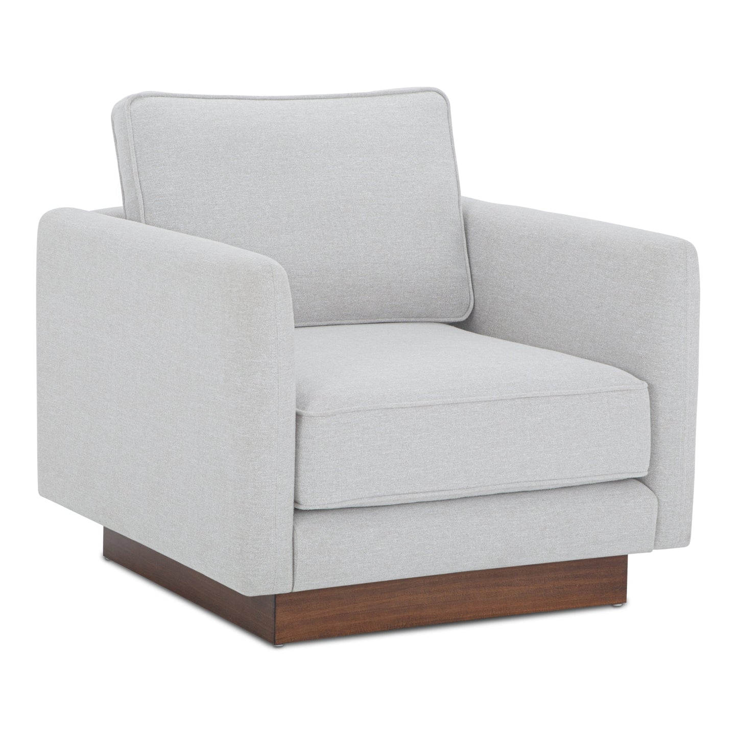 Vernon Walnut Tone Veneer Base Accent Chair