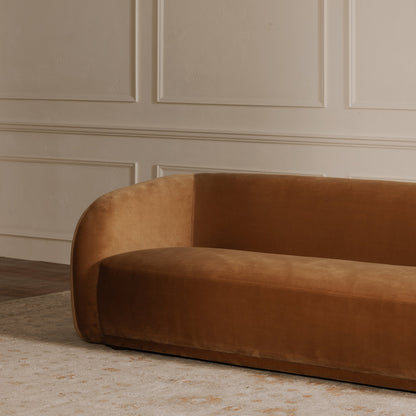 Faye Boucle Curved Design Sofa