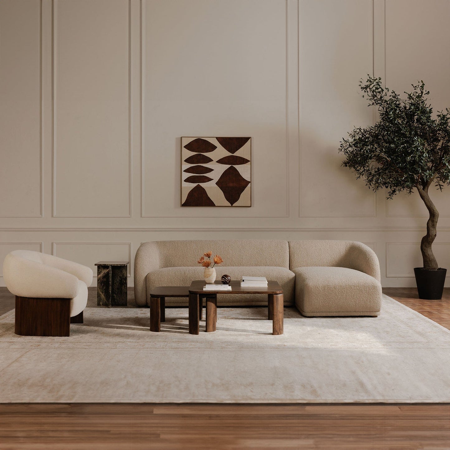 Otto Walnut Veneer Base Accent Chair