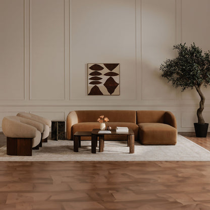 Otto Walnut Veneer Base Accent Chair