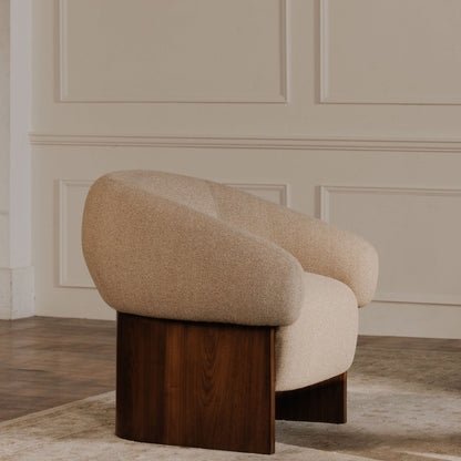 Otto Walnut Veneer Base Accent Chair