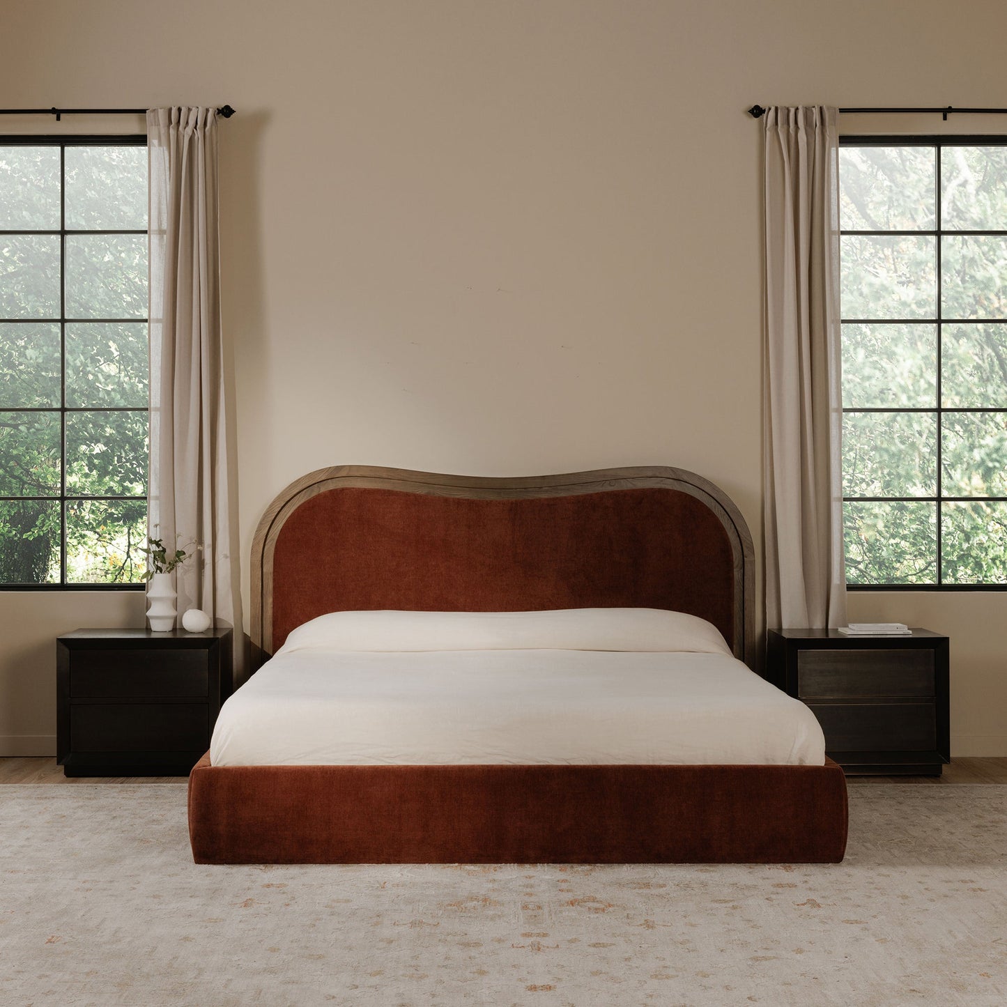 Camilla Chestnut Wave Design Bed