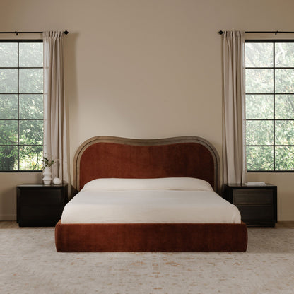 Camilla Chestnut Wave Design Bed