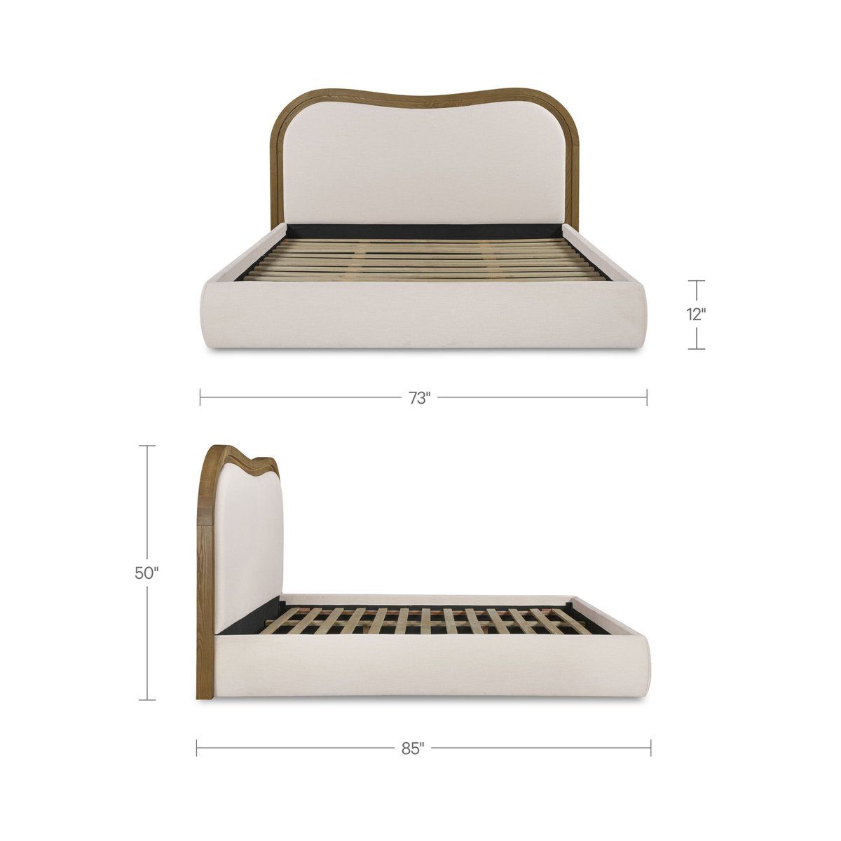Camilla Fabric Wave Design Bed