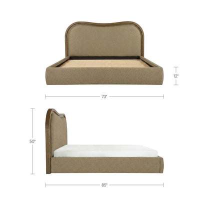 Camilla Fabric Wave Design Bed