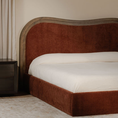 Camilla Chestnut Wave Design Bed