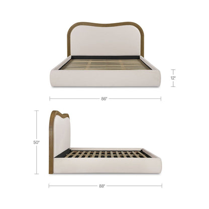 Camilla Fabric Wave Design Bed