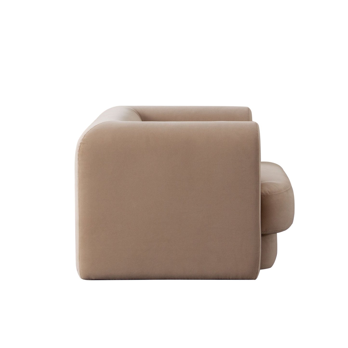 Form Camel Performance Velvet Arm Chair