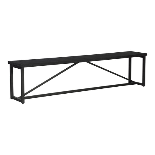 Sierra Wood and Steel Black Bench