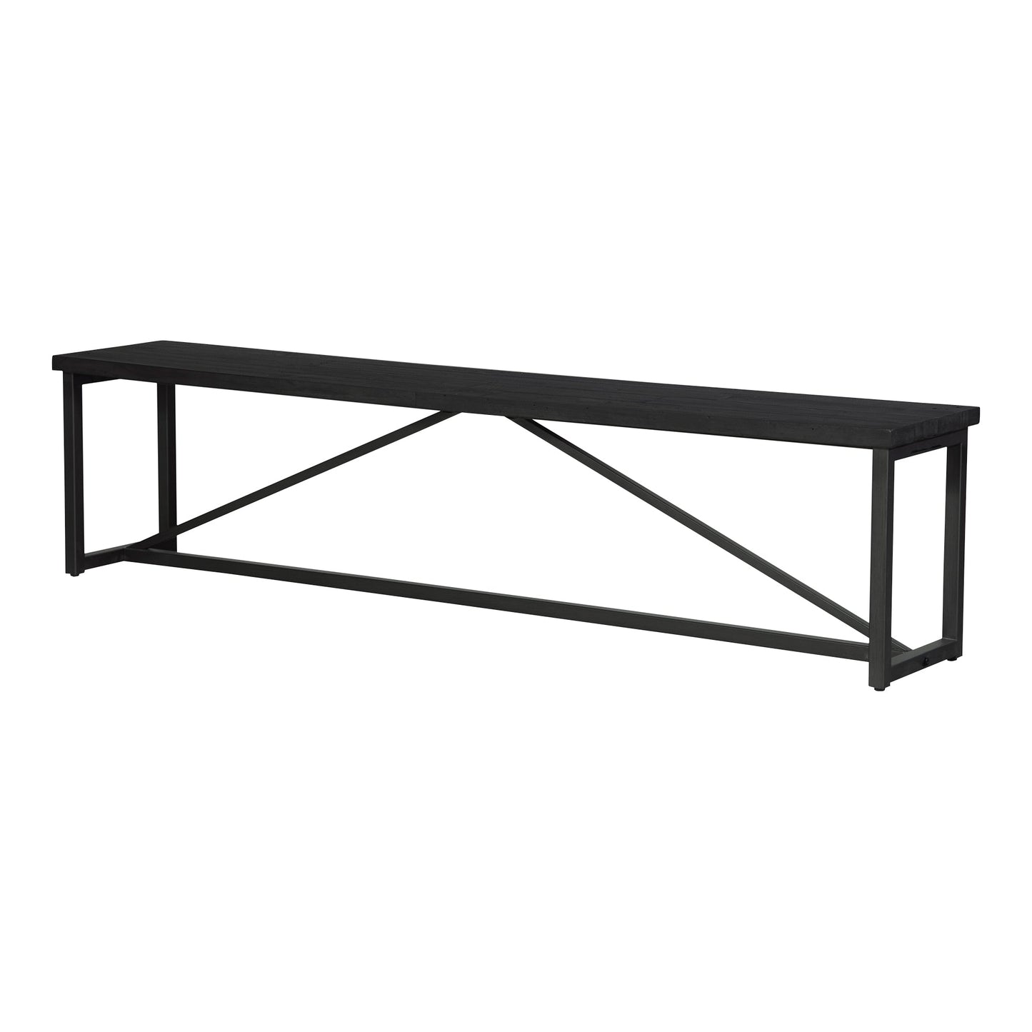 Sierra Wood and Steel Black Bench