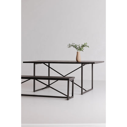 Sierra Wood and Steel Black Bench