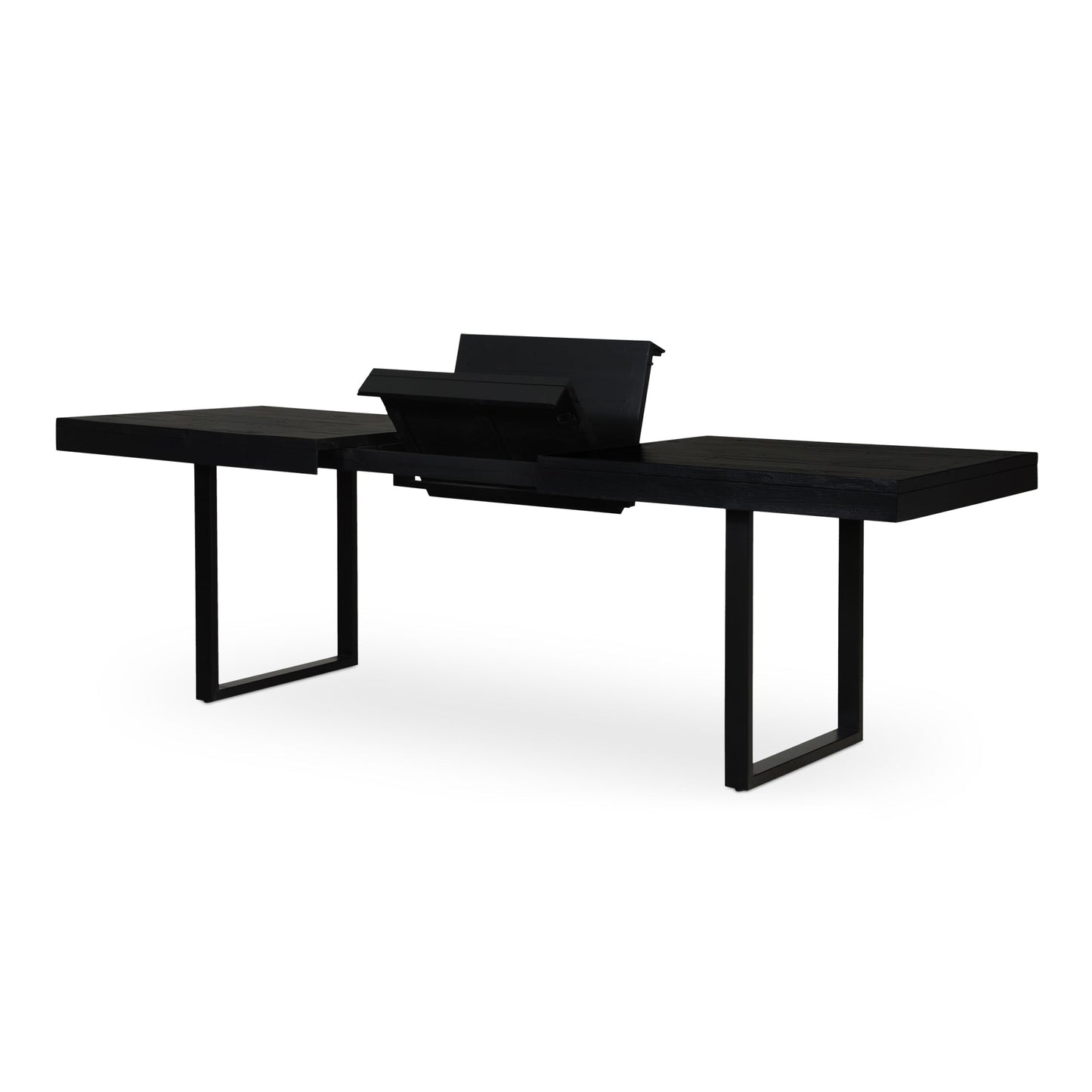 Ben Wood and Metal Rectangular Extension Dining Table