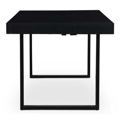 Ben Wood and Metal Rectangular Extension Dining Table