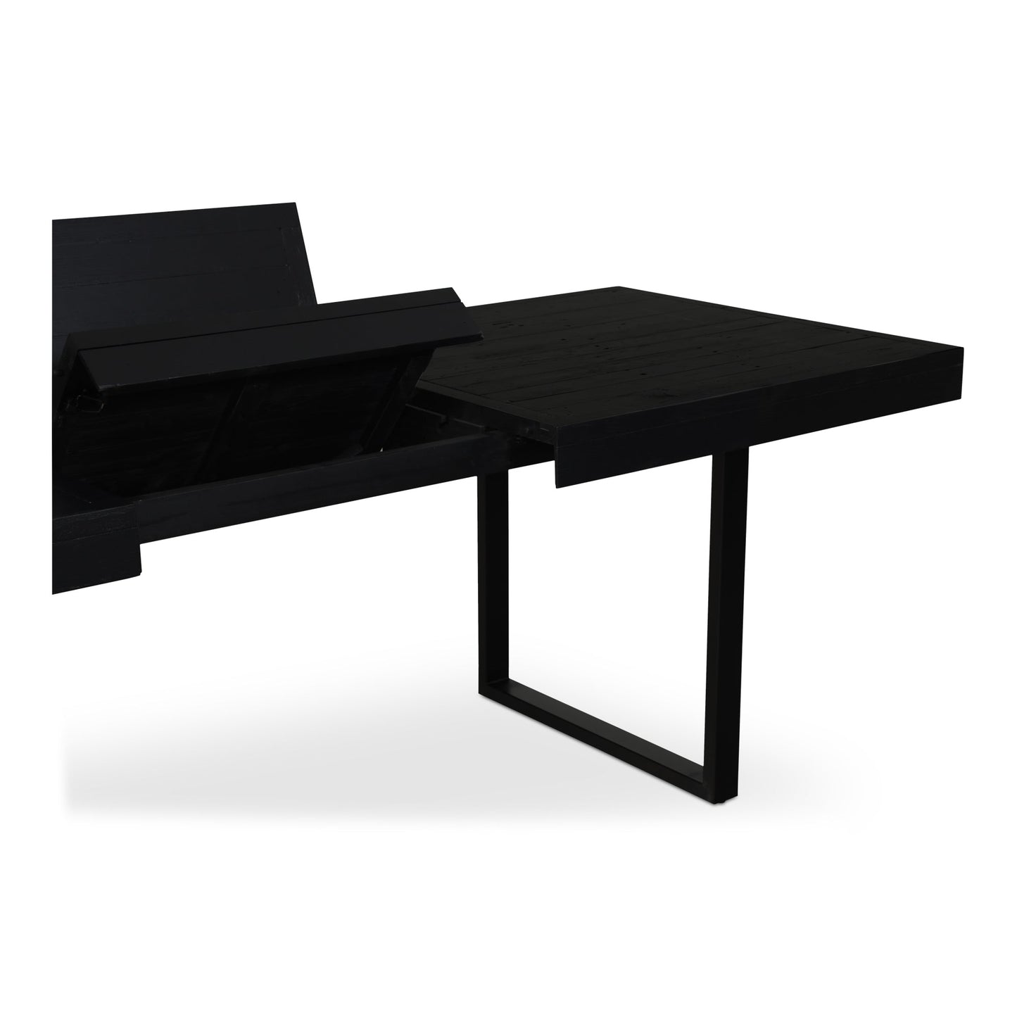 Ben Wood and Metal Rectangular Extension Dining Table