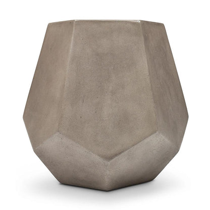 Faceted Fiber Reinforced Concrete Side Table