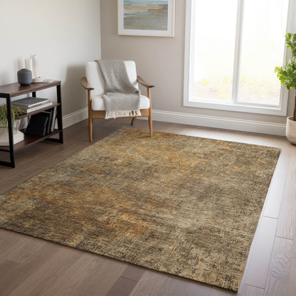 Addison Rugs Faded Rhythm Brown Washable Indoor-Outdoor Rug