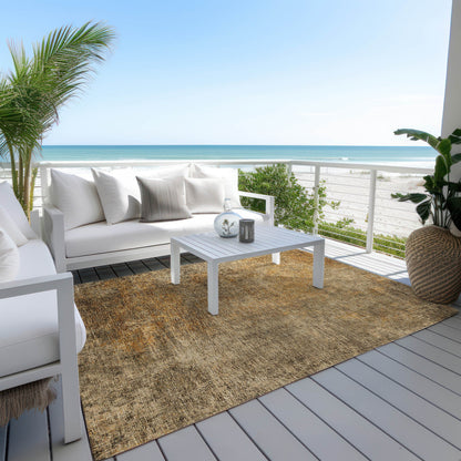 Addison Rugs Faded Rhythm Brown Washable Indoor-Outdoor Rug
