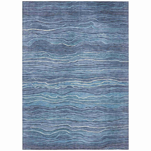 Addison Rugs Faerain Blue Washable Indoor-Outdoor Rug