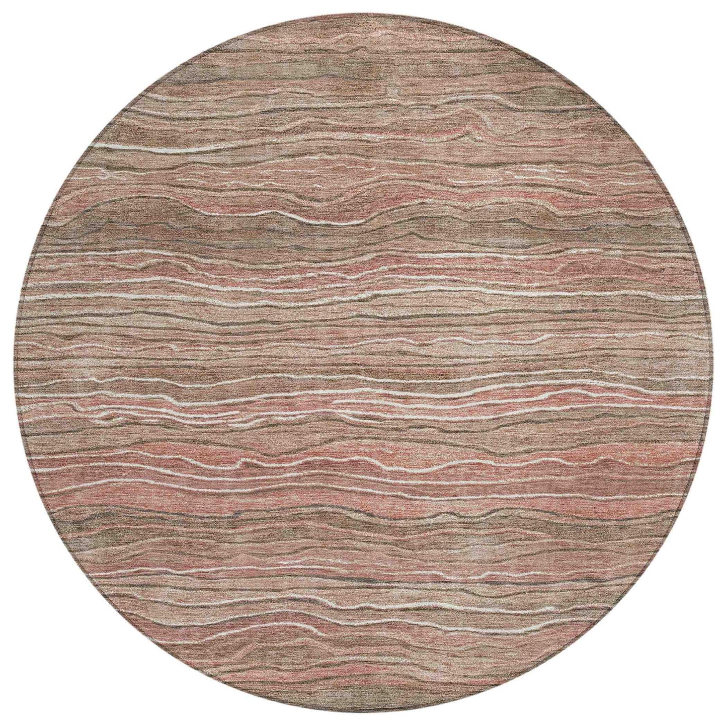 Faerain Brown Washable Indoor-Outdoor Rug