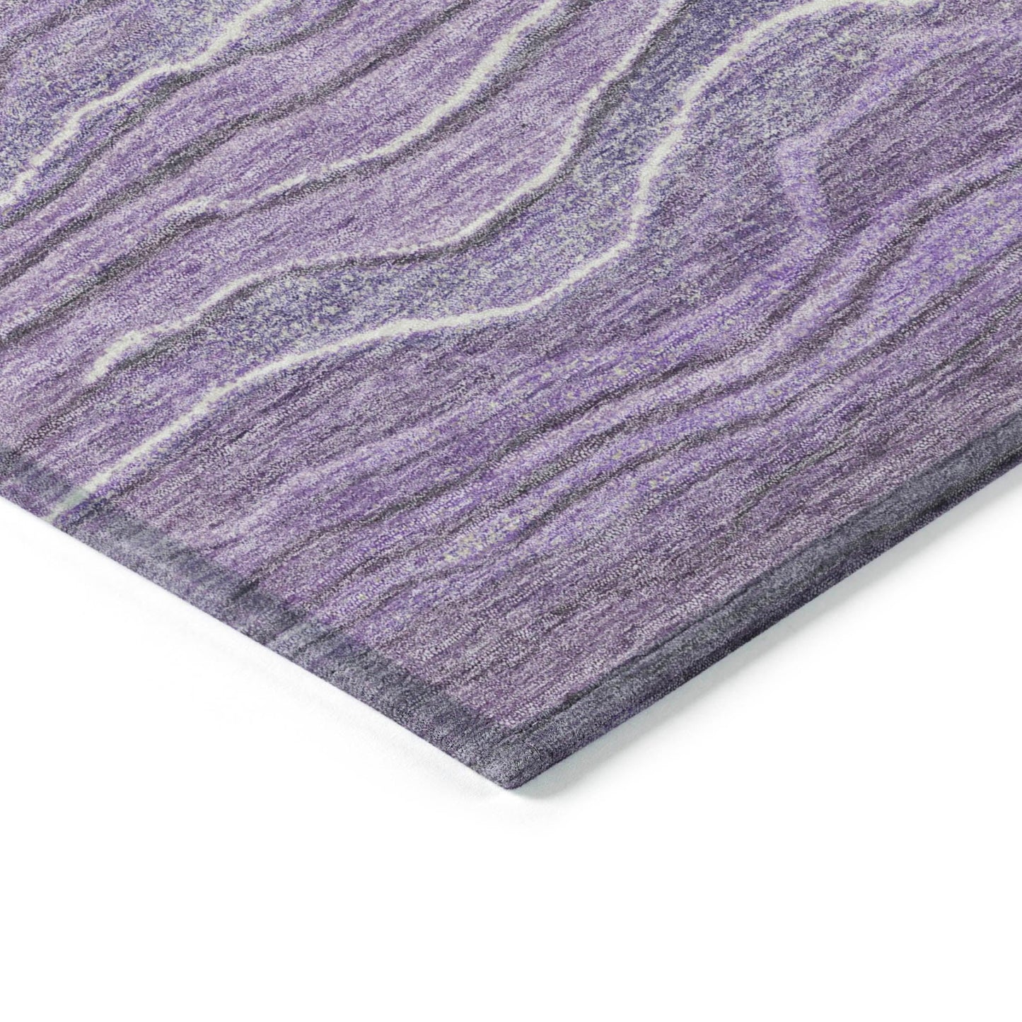 Faerain Purple Washable Indoor-Outdoor Rug