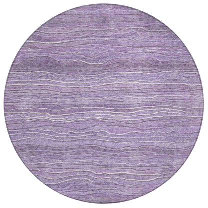 Faerain Purple Washable Indoor-Outdoor Rug