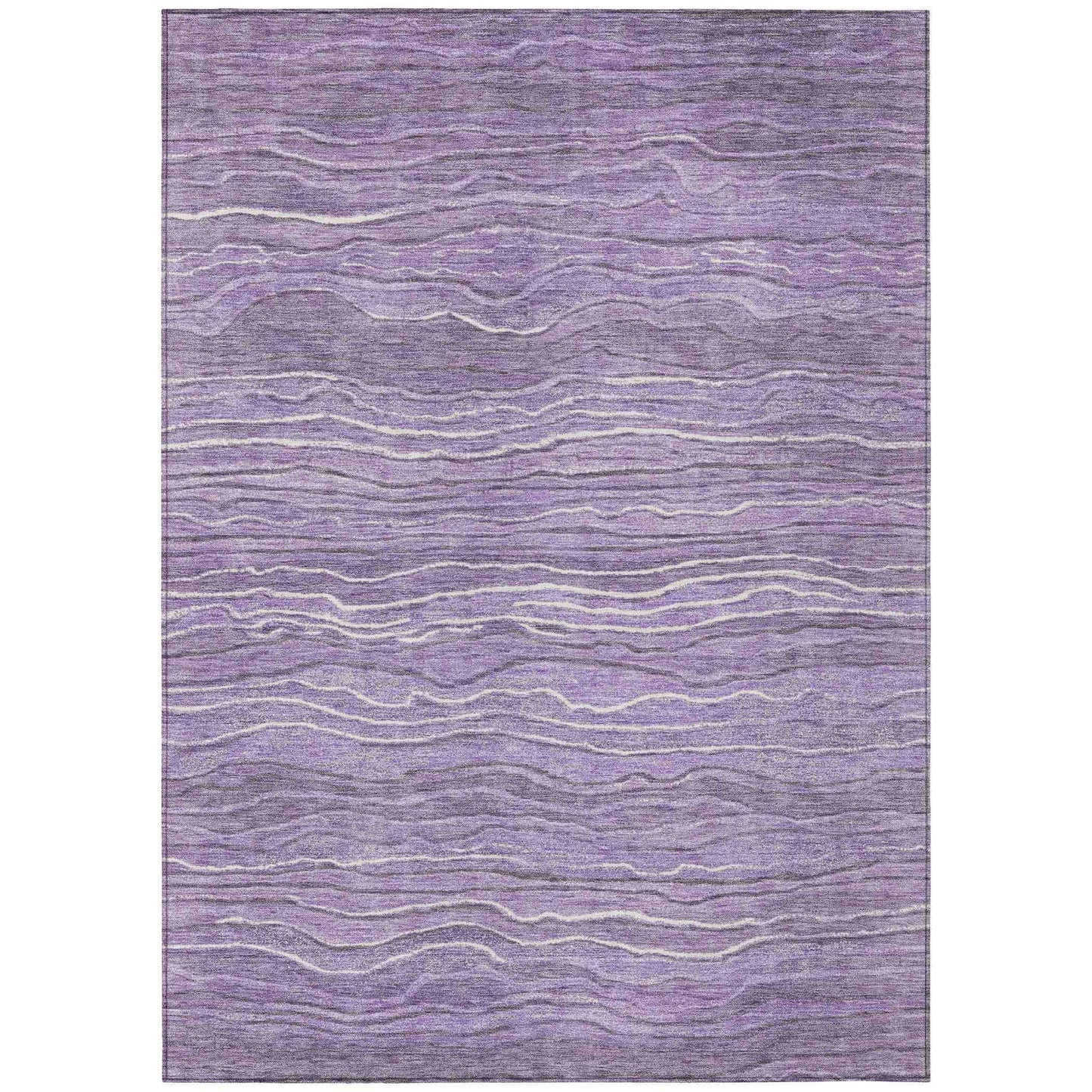 Faerain Purple Washable Indoor-Outdoor Rug