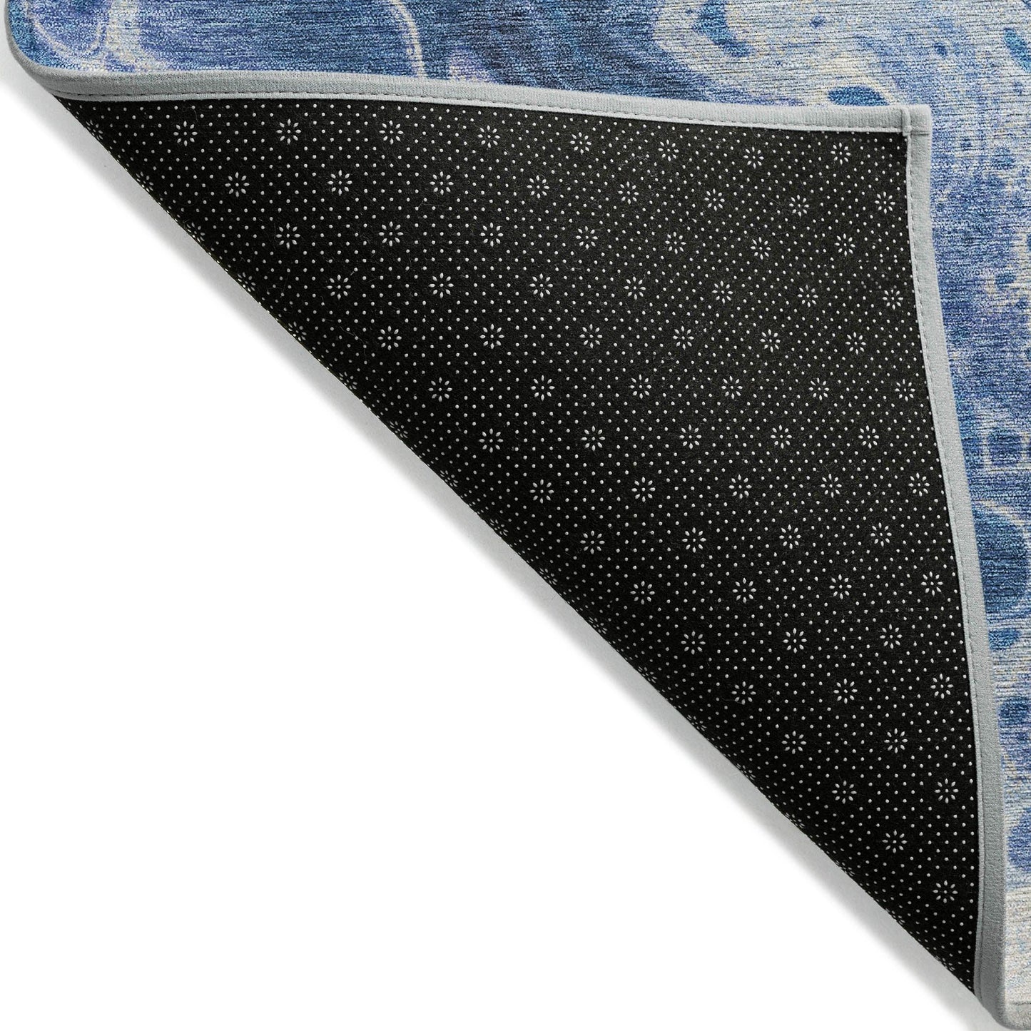 Faerara Blue Washable Indoor-Outdoor Rug