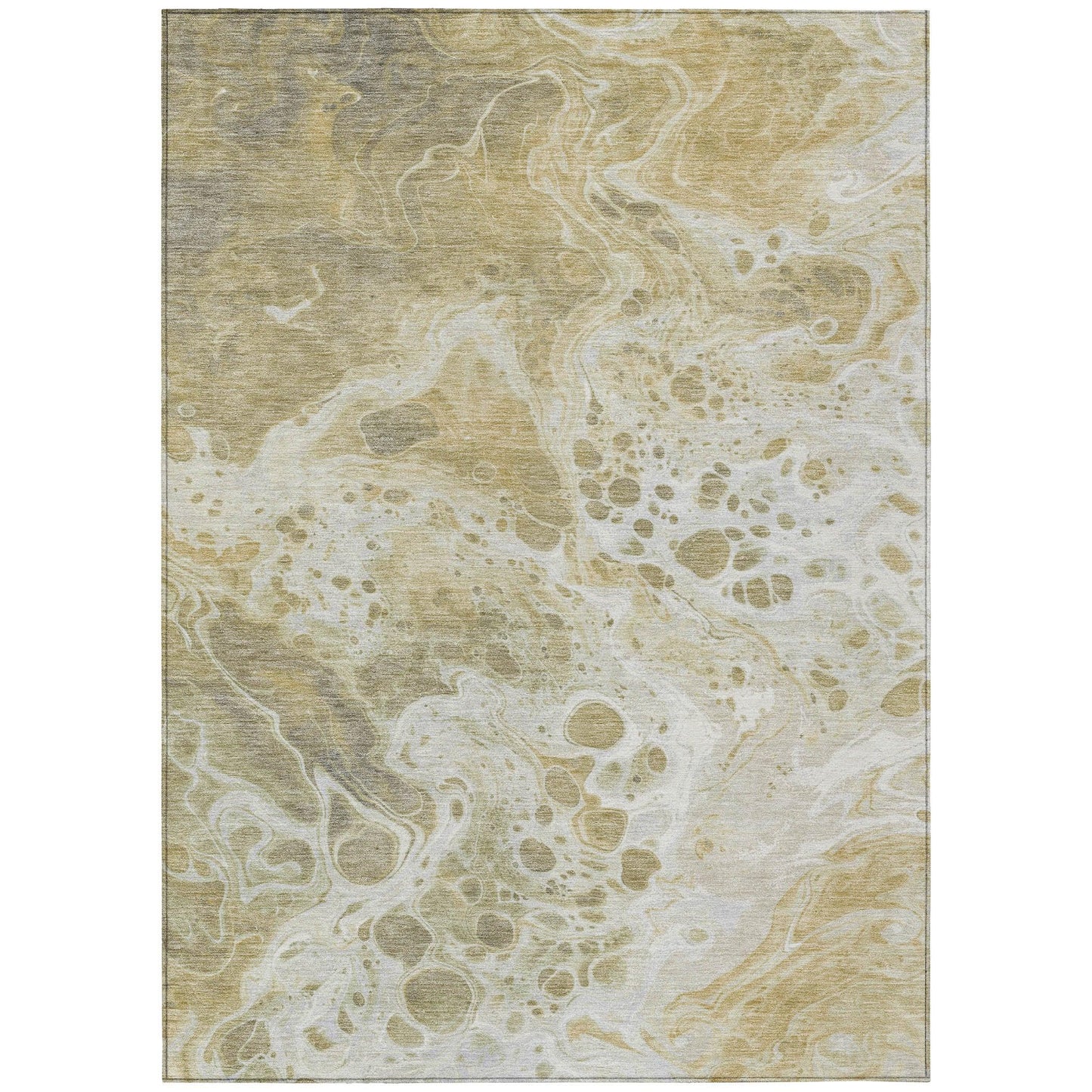 Faerara Gold Washable Indoor-Outdoor Rug